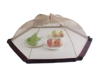 Kitchen Supplies Lace Round Cover Foldable Food Cover/Tent Purple Fringing