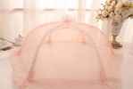 Practical Kitchen Supplies Lace Round Cover Foldable Food Cover/Tent Pink