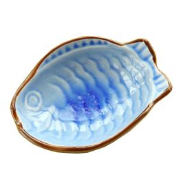 4 PCS Creative Dishes Multi-purpose Tableware Relish Dishes Fishes Blue