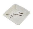 Creative Plum Pattern Ceramic Saucer Snack Soup Dishes Plate, Square Plate White