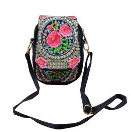 The New Chinese National Style Embroidery Canvas Messenger Bag Coin Purse #9