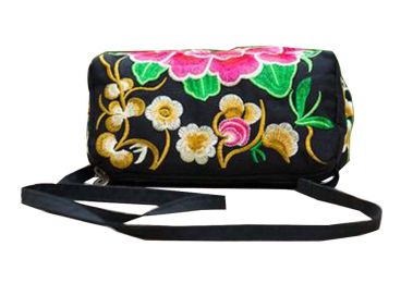 The New Chinese National Style Embroidery Canvas Messenger Bag Coin Purse [B]