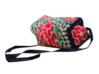 The New Chinese National Style Embroidery Canvas Messenger Bag Coin Purse [D]