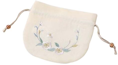 Drawstring Decorated Handbag Small Storage Bag Reusable Makeup Bag #02