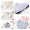 Drawstring Decorated Handbag Small Storage Bag Reusable Makeup Bag #02