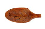 2 Pieces Of Wooden Chopsticks Holder Cutlery Tray Table Decoration, Leaves
