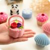 Set of 2 [Pink Basket]Exquisite Ring Box Jewlery Box Gift Display Box(2.1*3.5'')