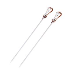 2 Pcs Stainless Steel Sceptre Shape Cocktail Stick Cocktail Picks Bar Tools