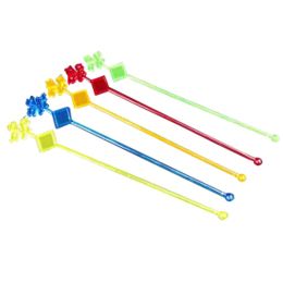 50 Pcs Flowers Cocktail Picks Party Supply Stirring Sticks Bartend Milk Coffee