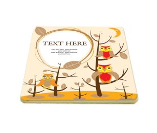 2 Pieces Of ""A"" Models Creative Fashion Cute Cartoon Coasters