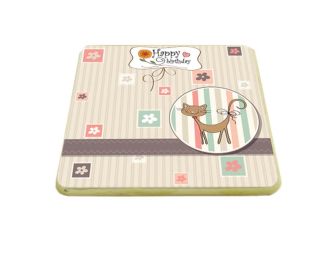 2 Pieces Of ""D"" Models Creative Fashion Cute Cartoon Coasters