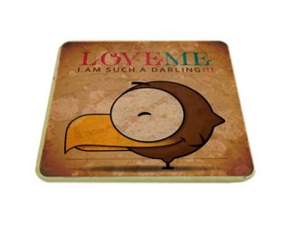 2 Pieces Of ""B"" Models Retro Cartoon Creative Adiabatic Coasters