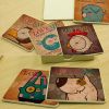 2 Pieces Of ""B"" Models Retro Cartoon Creative Adiabatic Coasters