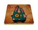 2 Pieces Of ""D"" Models Retro Cartoon Creative Adiabatic Coasters
